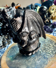 Load image into Gallery viewer, Silver sheen obsidian full body dragon A