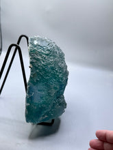 Load image into Gallery viewer, Rare large, hunan etched teal flourite specimen
