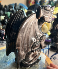 Load image into Gallery viewer, Silver sheen obsidian full body dragon A
