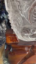 Load and play video in Gallery viewer, Custom design; master carved AAA grade Clear Quartz water dragon with ingots
