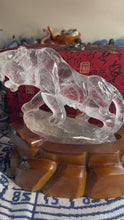 Load and play video in Gallery viewer, Custom made, master carved, Clear Quartz tiger.

