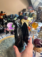 Load image into Gallery viewer, Silver sheen obsidian full body dragon B
