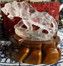 Load image into Gallery viewer, Custom made, master carved, Clear Quartz tiger.
