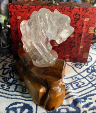 Load image into Gallery viewer, Custom made, master carved, Clear Quartz tiger.
