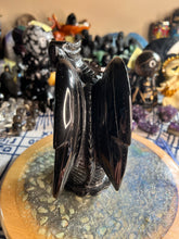 Load image into Gallery viewer, Silver sheen obsidian full body dragon B
