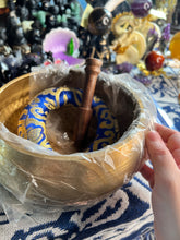 Load image into Gallery viewer, 7.7 inch, extra large, hand made brass singing bowls.
